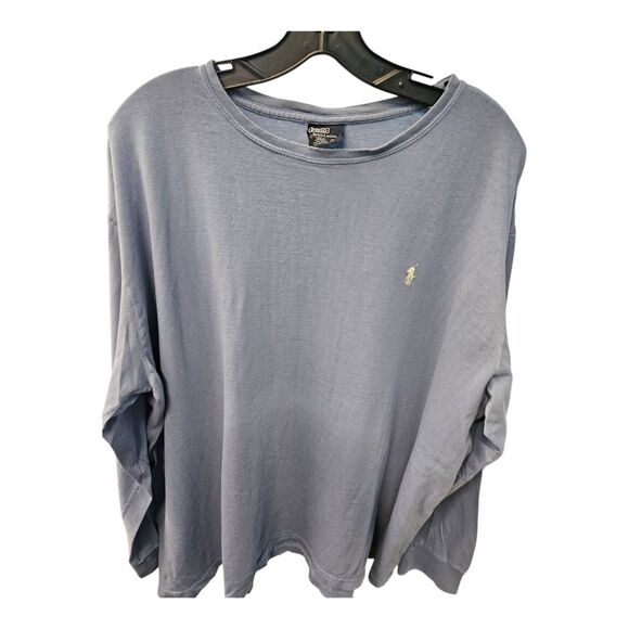 Polo By Ralph Lauren Vintage 90's Perwinkle Blue Long Sleeve Shirt Mens size XL - Picture 3 of 9